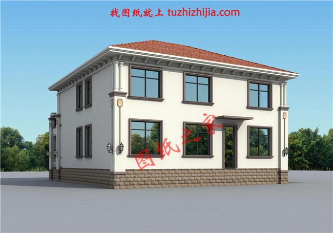 農村40萬左右房子圖片及設計圖,非常簡單大氣的二層別墅！