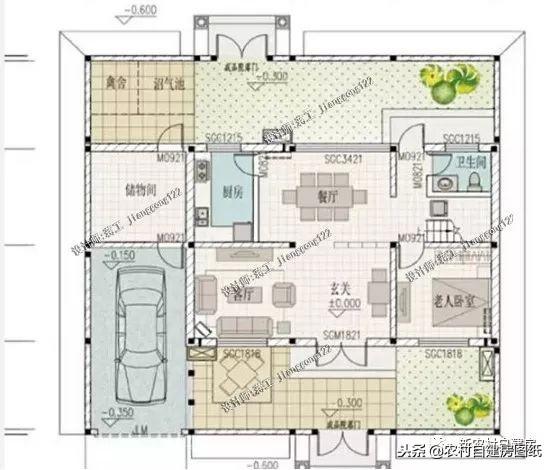 2套農(nóng)村二層平頂住宅設(shè)計，還帶小院子，北方農(nóng)村一家一套，簡單耐看又實用