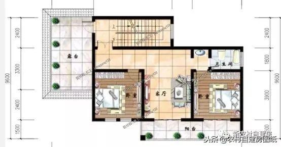 2套農(nóng)村二層平頂住宅設(shè)計，還帶小院子，北方農(nóng)村一家一套，簡單耐看又實用