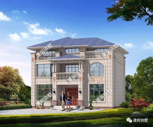 兩套漂亮大氣的的歐式三層別墅設(shè)計(jì)，第一棟內(nèi)配豪華主臥，第二棟湖南人最愛