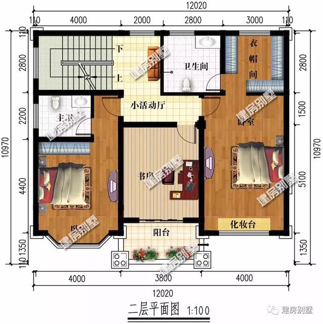 兩套漂亮大氣的的歐式三層別墅設(shè)計(jì)，第一棟內(nèi)配豪華主臥，第二棟湖南人最愛