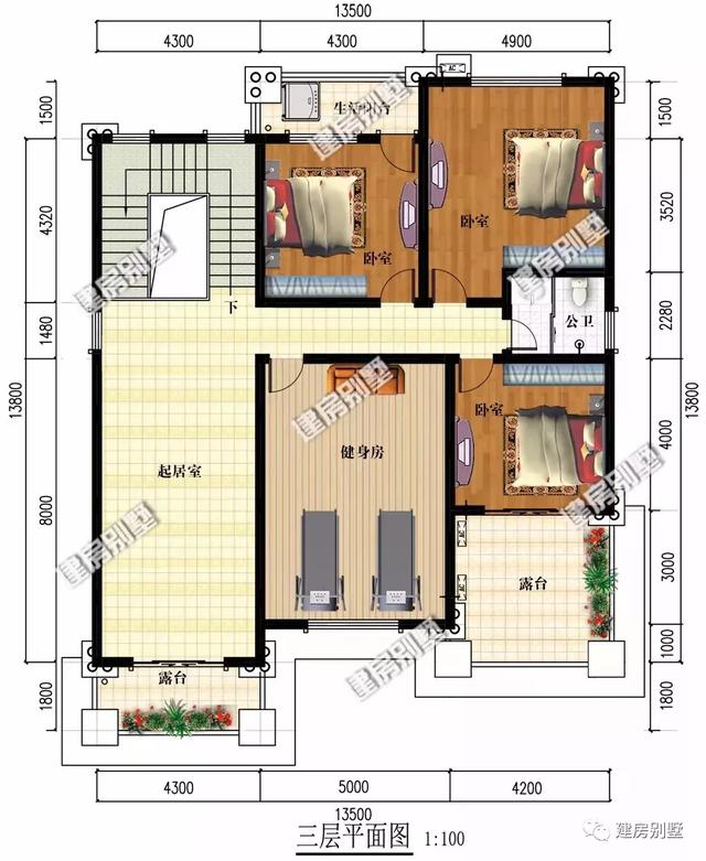 兩棟湖南農(nóng)村的三層豪華別墅設(shè)計圖，都帶堂屋設(shè)計，漂亮接地氣