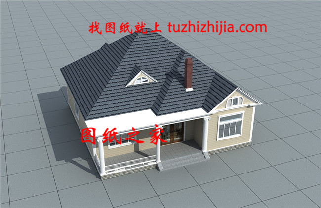 2019農(nóng)村漂亮的一層平房圖片平面圖與全套施工圖紙，戶型周正