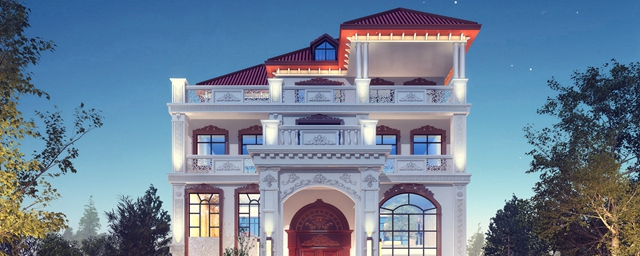 四層農(nóng)村80萬別墅款式設(shè)計圖，全鄉(xiāng)最美，根本找不到競爭對手