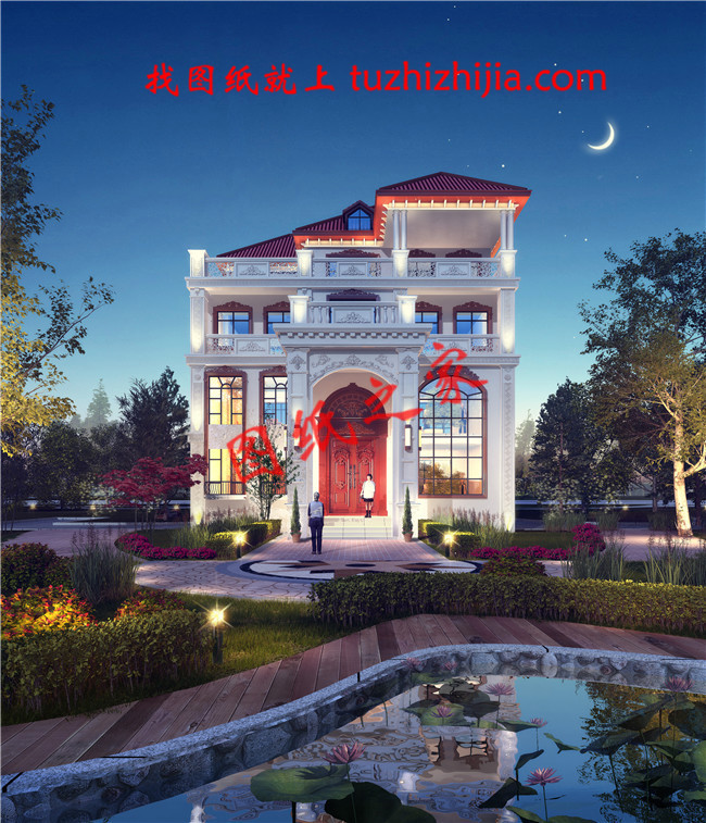 四層農(nóng)村80萬別墅款式設(shè)計圖，全鄉(xiāng)最美，根本找不到競爭對手