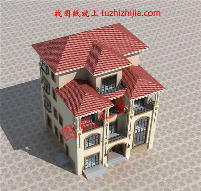 四層農(nóng)村80萬別墅款式設(shè)計圖，全鄉(xiāng)最美，根本找不到競爭對手