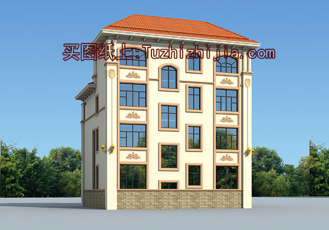 四層農(nóng)村80萬別墅款式設(shè)計圖，全鄉(xiāng)最美，根本找不到競爭對手