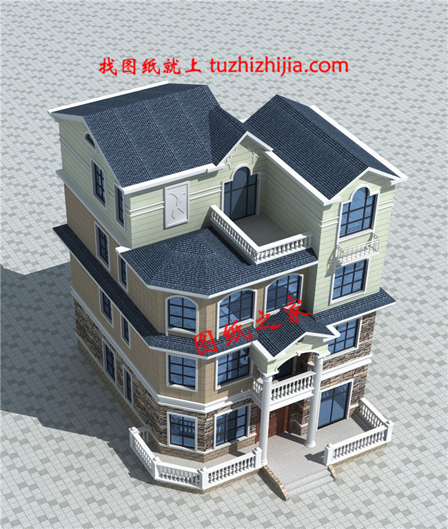 四層農(nóng)村80萬別墅款式設(shè)計圖，全鄉(xiāng)最美，根本找不到競爭對手