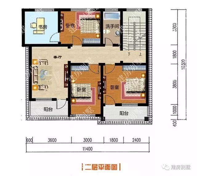 小戶型二層別墅圖紙，給爸媽建一棟，讓他們感受一下自己的孝心