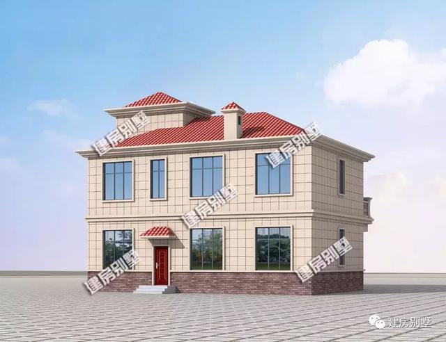 簡(jiǎn)單實(shí)用型二層半農(nóng)村別墅設(shè)計(jì)，14.5×11.1米南北通透有飄窗，主體27萬(wàn)