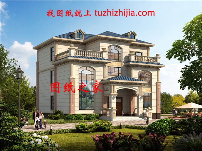 2019最新款50萬左右農(nóng)村三層別墅，客廳中空