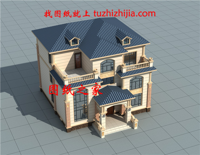 2019最新款50萬左右農(nóng)村三層別墅，客廳中空