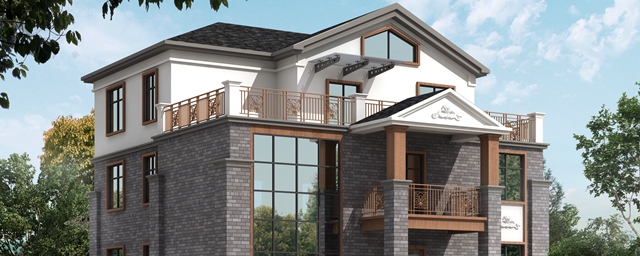 三層農(nóng)村100萬別墅款式圖片，豪華大氣的別墅絕對給你掙足了面子！