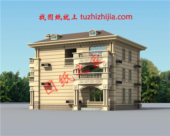 三層農(nóng)村100萬別墅款式圖片，豪華大氣的別墅絕對給你掙足了面子！