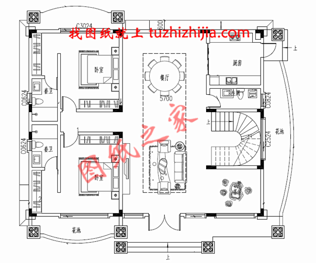 三層農(nóng)村100萬別墅款式圖片，豪華大氣的別墅絕對給你掙足了面子！