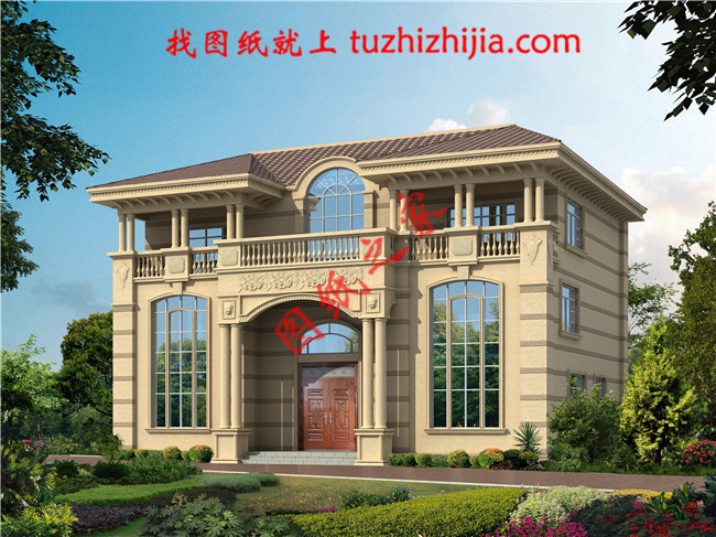 三層農(nóng)村100萬別墅款式圖片，豪華大氣的別墅絕對給你掙足了面子！