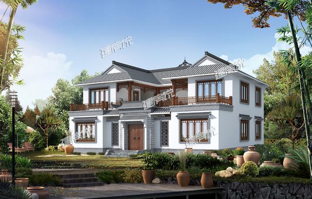 二層四合院別墅設(shè)計(jì)，戶(hù)型方正、設(shè)計(jì)精美，越住越有錢(qián)