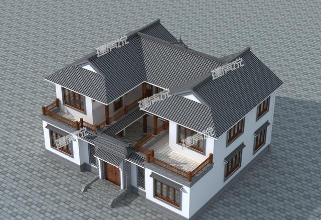 二層四合院別墅設(shè)計(jì)，戶(hù)型方正、設(shè)計(jì)精美，越住越有錢(qián)