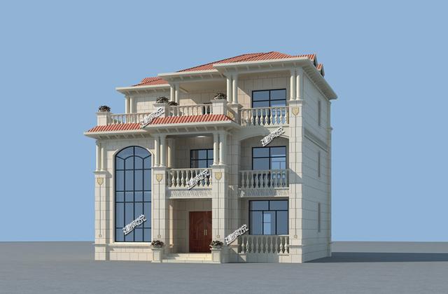 11x12米歐式三層別墅，豪華大氣、方正實(shí)用，華麗麗得非常漂亮