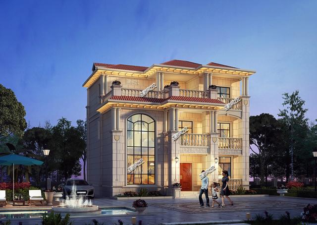 11x12米歐式三層別墅，豪華大氣、方正實(shí)用，華麗麗得非常漂亮