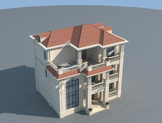 11x12米歐式三層別墅，豪華大氣、方正實(shí)用，華麗麗得非常漂亮