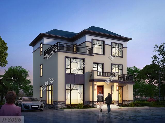 非常漂亮的三層農村別墅，11x12米三種建造方案，了解一下不吃虧