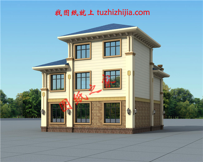 農(nóng)村二層半小別墅圖片，建回家讓你在農(nóng)村過(guò)上幸福生活！