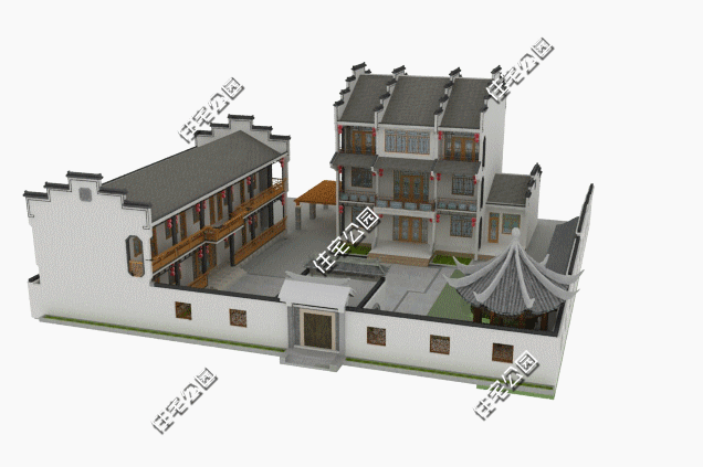 農(nóng)村自建房還是中式設(shè)計(jì)好，15X11米的徽派合院別墅，滿足你的所有要求