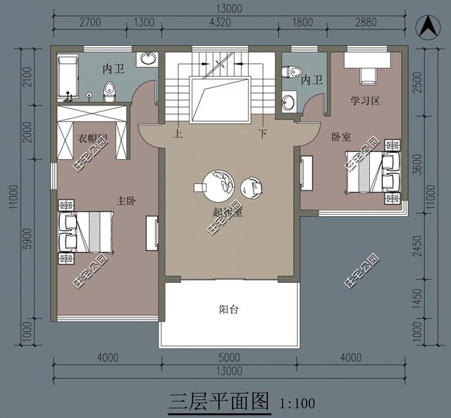 現(xiàn)代風(fēng)格三層農(nóng)村別墅，13×10米多落地窗多套間，這樣的設(shè)計(jì)30年不過(guò)時(shí)