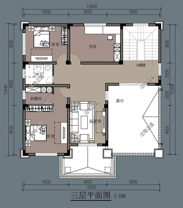 占地160平的三層別墅設(shè)計(jì)，挑空客廳配坡屋頂，這樣房子適合農(nóng)村建造