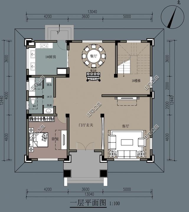 占地160平的三層別墅設(shè)計(jì)，挑空客廳配坡屋頂，這樣房子適合農(nóng)村建造