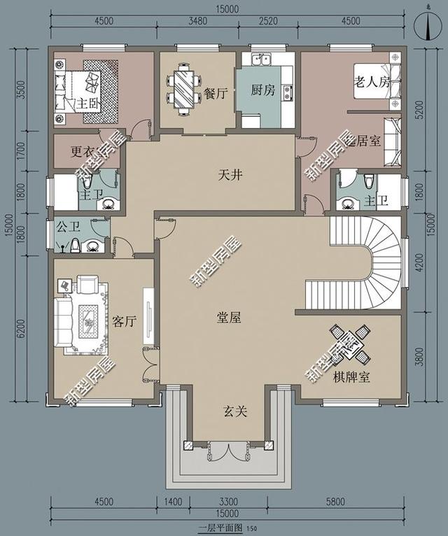 8套農村自建別墅設計，都有堂屋大露臺，第4套最漂亮