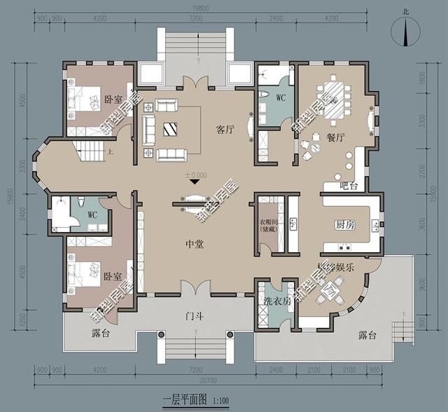 8套農村自建別墅設計，都有堂屋大露臺，第4套最漂亮