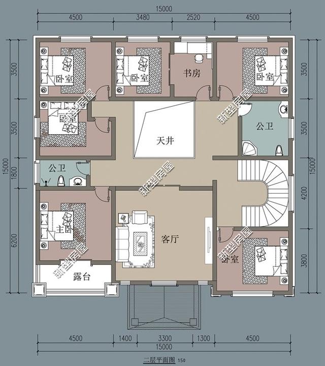 8套農村自建別墅設計，都有堂屋大露臺，第4套最漂亮