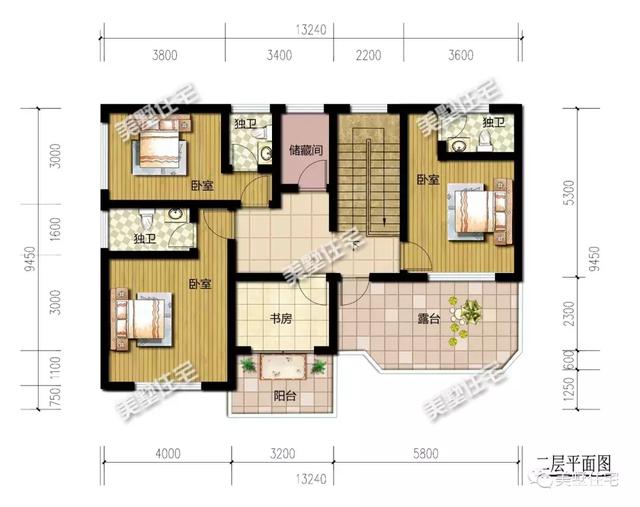 13.3X9.5米二層別墅設(shè)計圖，外觀美布局贊，20來萬就能建