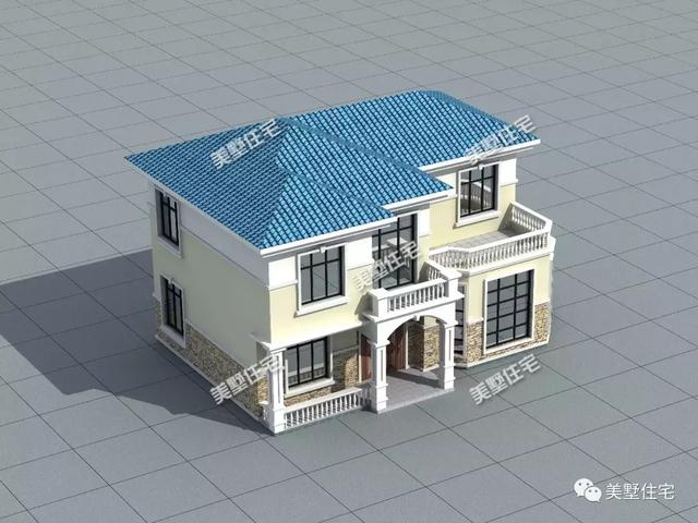 13.3X9.5米二層別墅設(shè)計圖，外觀美布局贊，20來萬就能建