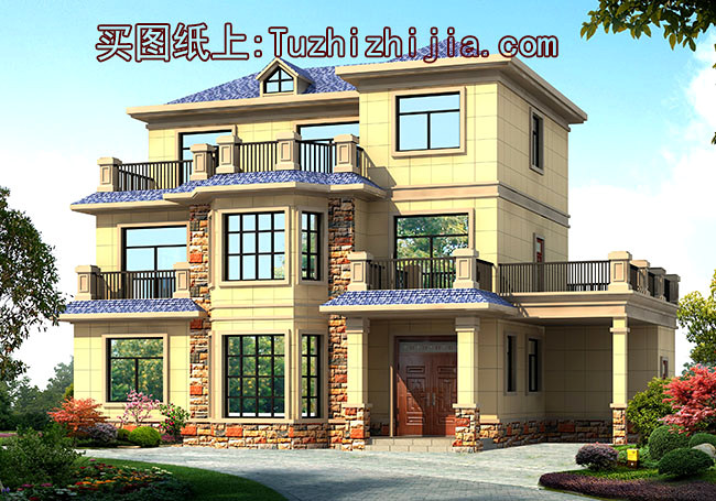 6套建房三層別墅圖紙，一家人幸福美滿得過日子！