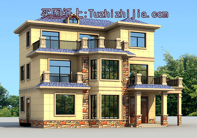 6套建房三層別墅圖紙，一家人幸福美滿得過日子！