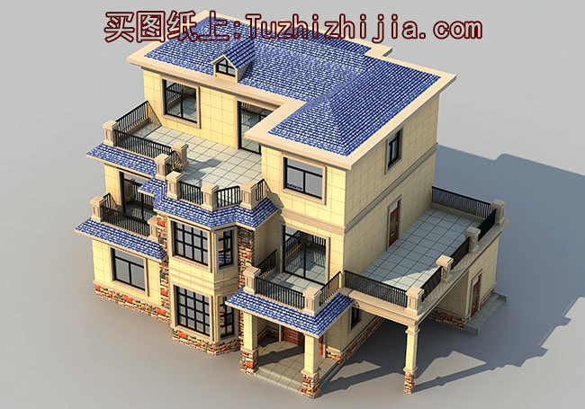 6套建房三層別墅圖紙，一家人幸福美滿得過日子！