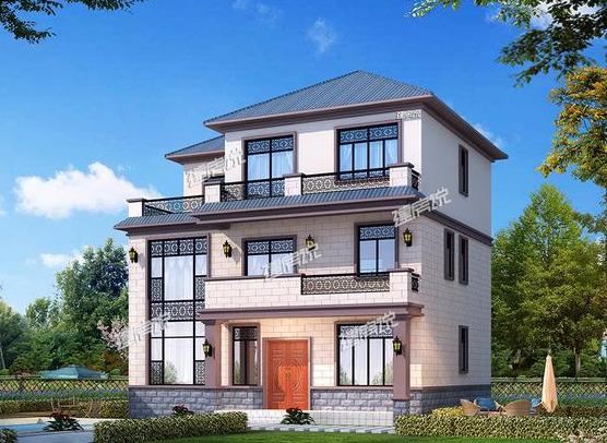 中式三層別墅設(shè)計圖紙，難得的好戶型，主體造價只要40萬