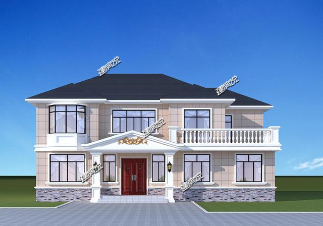 二層花園別墅設(shè)計(jì)，農(nóng)村自建只要二三十萬，太驚喜了