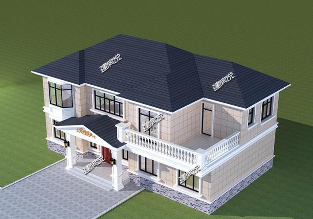 二層花園別墅設(shè)計(jì)，農(nóng)村自建只要二三十萬，太驚喜了