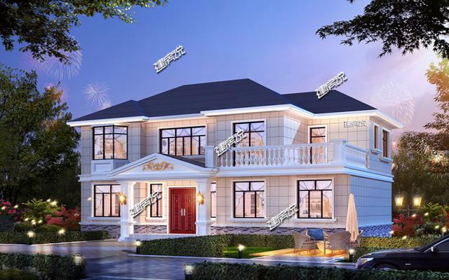 二層花園別墅設(shè)計(jì)，農(nóng)村自建只要二三十萬，太驚喜了