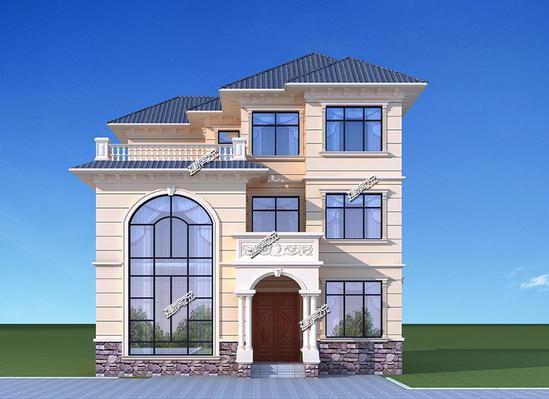 家大業(yè)大就建這棟歐式豪華三層別墅，面子里子都全了