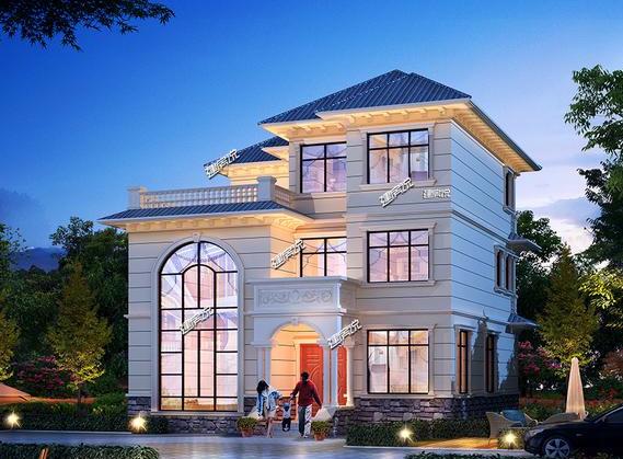 家大業(yè)大就建這棟歐式豪華三層別墅，面子里子都全了