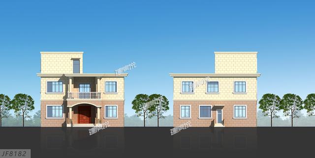 平屋頂二層別墅設計圖，還帶陽光房好，看又實用
