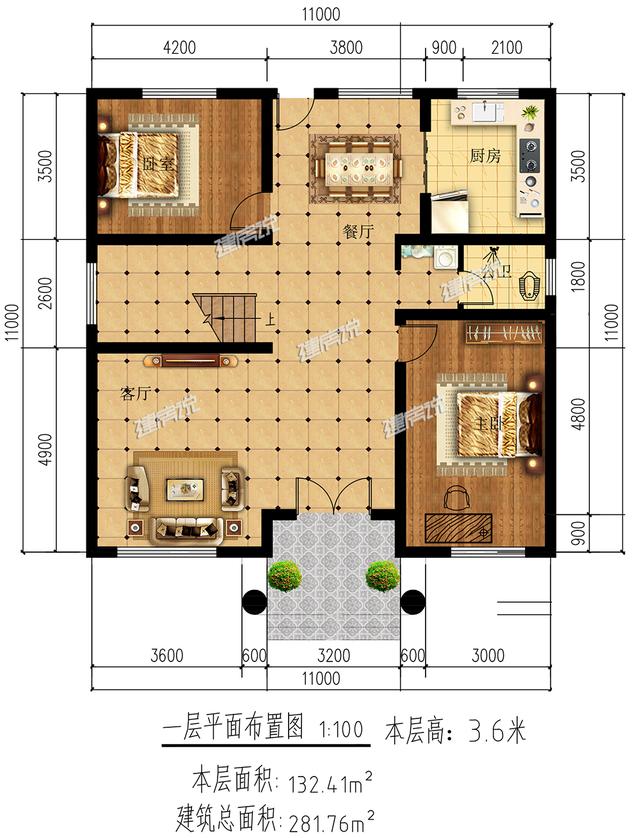 平屋頂二層別墅設計圖，還帶陽光房好，看又實用