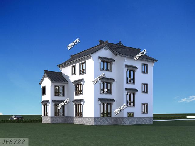 建了棟三層徽派別墅，我家是村里最美的，漂亮接地氣，享受極了