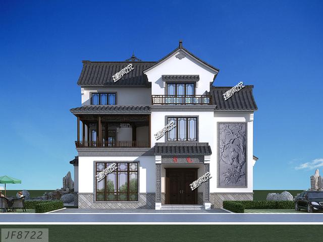 建了棟三層徽派別墅，我家是村里最美的，漂亮接地氣，享受極了