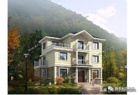 簡(jiǎn)單大氣造價(jià)低的農(nóng)村三層別墅設(shè)計(jì)圖，主體造價(jià)只要25萬，回家一建真氣派